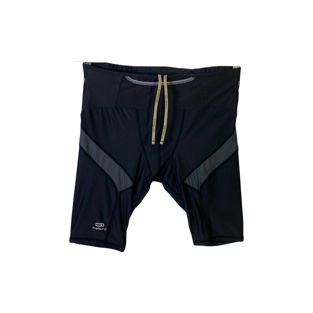 NWOT KALENJI Shorts Men~S W30”Decathlon Black Zip-Pocket Logo Bike Running Sport